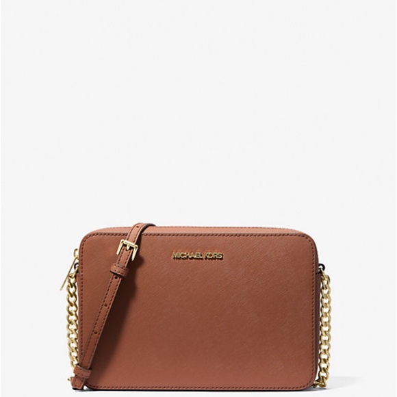 Jet Set Large Saffiano Leather Crossbody Bag - Picture 8 of 11